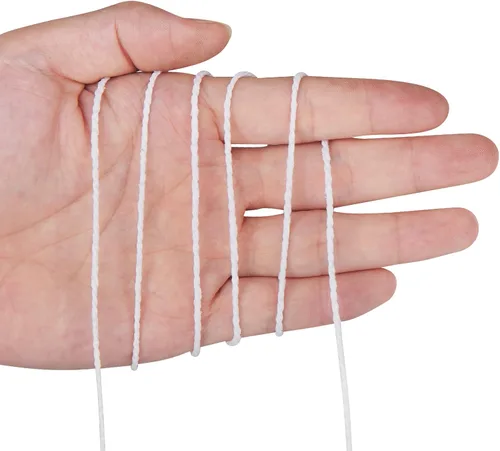 Vista 4 de Ohtomber Cordel de algodón blanco para carniceros – Cuerda de 656 pies de grosor de 0.079 pulgadas (0.079 in) de grosor, envoltura de regalo