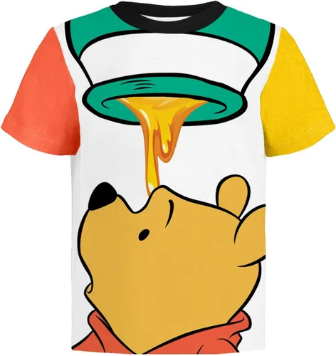 Vista 4 de Winnie The Pooh Graphic - Camiseta (juegos) Tigger Eeyore Piglet Rabbit Roo Kanga Owl Lumpy Kessie Ropa para bebéniños pequeños