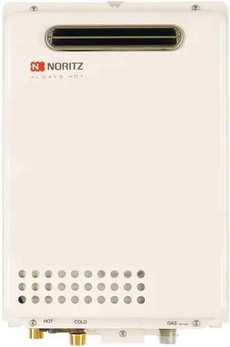 Noritz Calentador de agua sin tanque para exteriores NR50ODLP, máx. 120,000 Btuh, 5.0 Gpm - Propano líquido