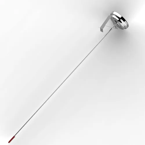Vista 3 de Lightbeam Termómetro de 16 pulgadas de tallo largo con clip para olla, lectura instantánea de 2 pulgadas de marcación de carne, barbacoa, pavo
