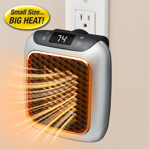 Vista 3 de Ontel Calentador Práctico Turbo 800W de Pared con Enchufe de Auto Apagado