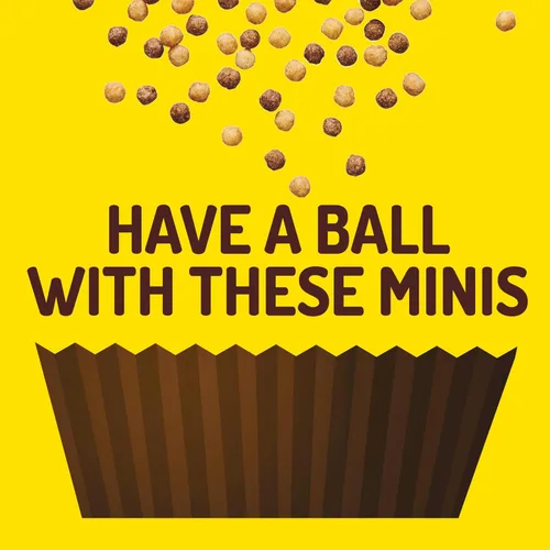 Vista 3 de Reese's Puffs Minis - Cereal para desayuno, cereal de mantequilla de maní y chocolate, tamaño familiar, 19.8 onzas