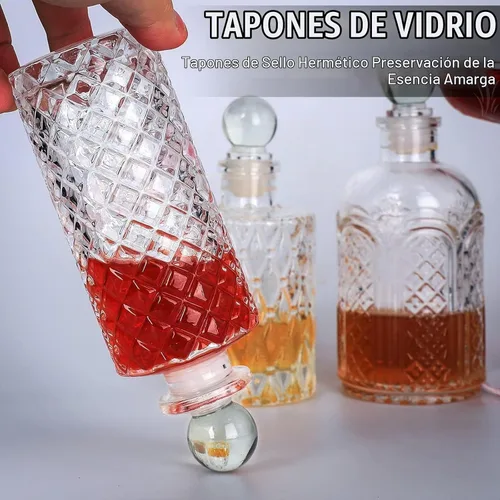Vista 9 de SuproBarware Botella amargo para cócteles – Botellas de vidrio Dasher con tapas de tablero, ideal para camarero, bar en casa 3 piezas