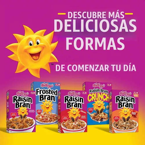 Vista 8 de Kellogg's Raisin Bran Crunch Giant Size Breakfast Cereal 24.5 oz Good Source of Fiber, Family Breakfast