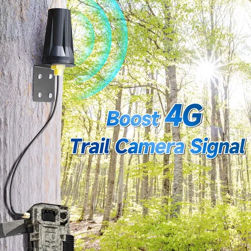Vista 2 de Bingfu 4G LTE al aire libre montaje en pared antena impermeable SMA macho antena compatible con Verizon AT&T T-Mobile Sprint 4G LTE router gateway