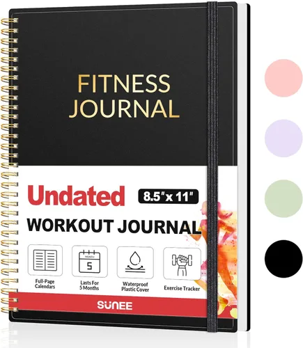 Diario de Fitness y Planificador de Entrenamiento para Mujeres y Hombres, A4 (21.6 cm x 27.9 cm) Diario de Entrenamiento y Libro de Planificación de