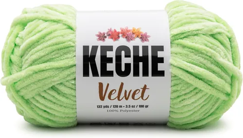Vista 10 de Hilo de terciopelo Keche para crochet, suave chenilla voluminosa para bebé, manta Amigurumi, 100 gr (121 m) - Blanco