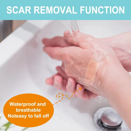 Vista 7 de Hojas de silicona para cicatrices (1.6 x 150 pulgadas - 3.8 M), cinta de silicona suave de grado médico, tiras de cicatrices, rollo de cicatrices