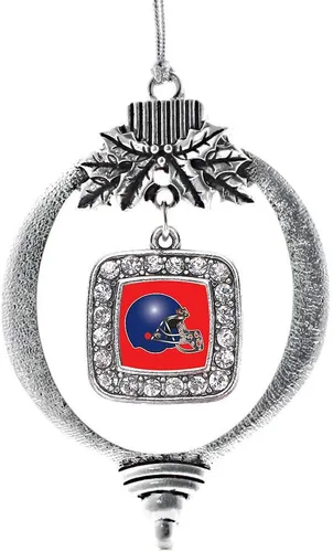 Vista 8 de Inspired Silver - Mis iniciales - Adorno con dije de letra S - Adornos navideños cuadrados de plata con joyas de circonita cúbica