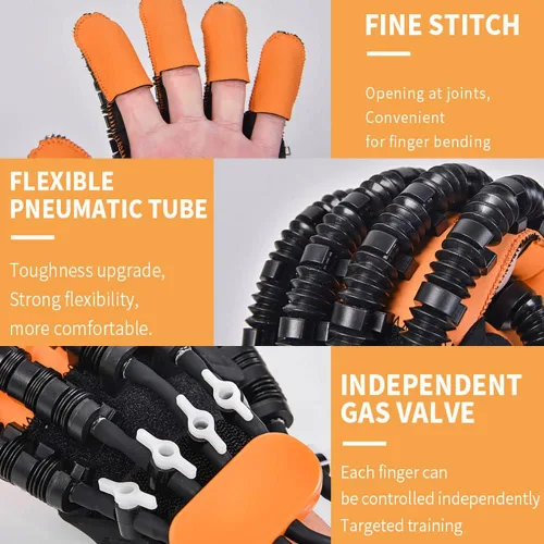 Vista 7 de (Left+Right) Portable Rehabilitation Robot Gloves for Hemiplegia Rehab, Stroke Hand Recovery Device, Hand Exercisers for Therapy,2400mAh
