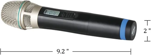 Vista 2 de MIPRO Transmisor de mano UHF ACT-32H, 5A 506-530 MHz