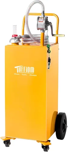 Vista 11 de TUFFIOM Carrito de combustible de 20 galones con ruedas y bomba de sifón manual, tanque de almacenamiento de transferencia de combustible diésel