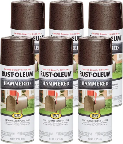 Vista 18 de Rust-Oleum 7215830 – Pintura en aerosol con efecto martillado para prevención del óxido, 12 oz (340 g), color negro