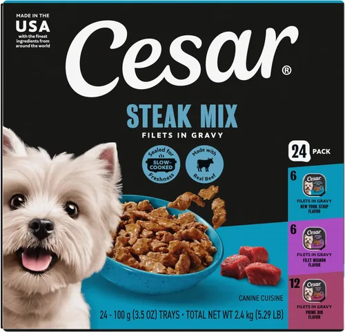 Vista 14 de Cesar Gourmet - Comida húmeda para perros, paquete de 12