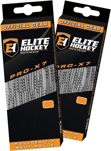 Vista 11 de Elite Hockey Pro X7 - Juego de 2 pares de cordones anchos de algodón para patinaje de hockey
