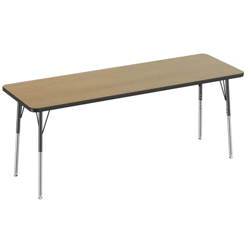 Vista 36 de FDP - Mesa rectangular para actividades escolares y de oficina (24 x 36 pulgadas), patas estándar con deslizadores giratorios, altura ajustable