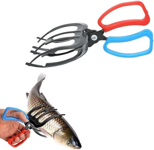 Vista 9 de Pinza de pesca de 3 garras, alicates de pesca multifuncionales de tres dientes, agarre antideslizante de garra de pescado, alicates de pesca