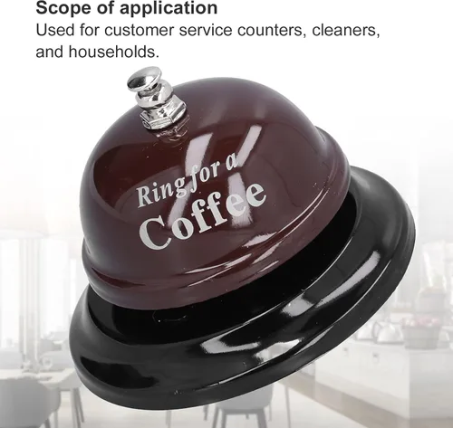 Vista 5 de Campana de servicio de llamada, campana de restaurante, campana de cena, estructura en forma de campana de metal que proporciona un sonido claro