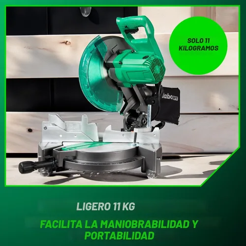 Vista 7 de Metabo HPT Sierra ingletadora compuesta de 10 pulgadas, sierra eléctrica de 15 amperios con mesa grande de 10 pulgadas, ángulos de inglete