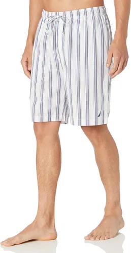 Vista 6 de Nautica - Pijama corto para dormir de hombre, 100% algodón, tejido suave, cintura elástica Azul