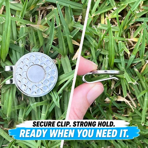 Vista 4 de Giggle Golf Happy Hour Bling Golf Ball Marker with Hat Clip. Hoyo 19