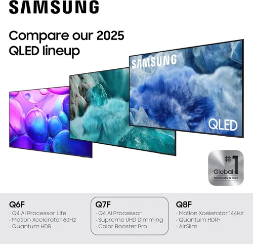 Vista 5 de Samsung - Smart TV QLED de 43 pulgadas de la serie Q7F Samsung Vision AI (modelo 2025, 43Q7F) Quantum HDR, Object Tracking Sound Lite, procesador Q4