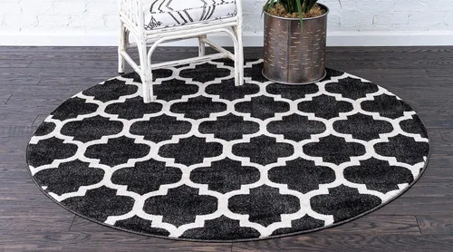 Vista 832 de Unique Loom Trellis Collection - Alfombra de área de Filadelfia, rectangular de 2 pies 2 pulgadas x 3 pies, color morado y marfil