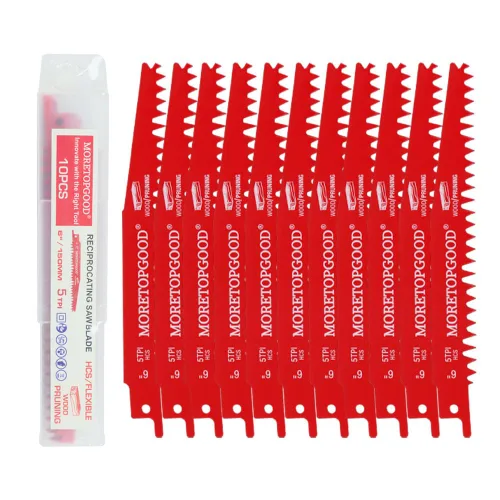 Vista 10 de Hojas de sierra recíproca para poda de madera, hojas de sierra de 6 pulgadas para árboles de corte de madera, hojas de sierra de madera