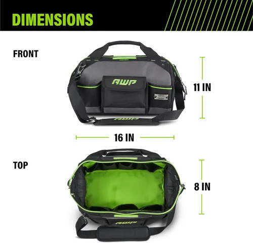 Vista 5 de Bolsas de herramientas AWP, bolsa de herramientas premium, negra, bolsa de herramientas duradera, para profesionales y contratistas