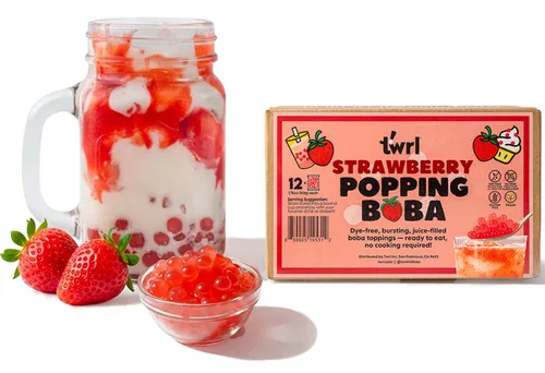 Vista 15 de Twrl - Cobertura de té Boba de burbujas de azúcar morena, perlas de Boba taiwanesas, cobertura de tapioca estilo café, instantáneo, perfecto para té