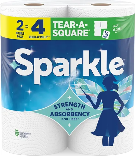Vista 9 de Sparkle® Tear-A-Square® Toallas de papel, 24 rollos dobles = 48 rollos regulares