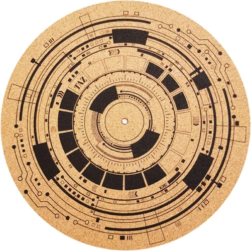 Vista 10 de Alfombrilla de corcho prémium para tocadiscos de corcho [0.157 in de grosor] para un mejor soporte de sonido en el tocadiscos de vinilo LP - Tapete