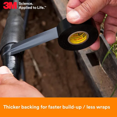 Vista 4 de 3M SUPER-3/4X44FT Company Super 33 Plus, 3/4-Pulgada x 44-Pies 3/4x44' Cinta Eléctrica, 3/4" X 44', Negra