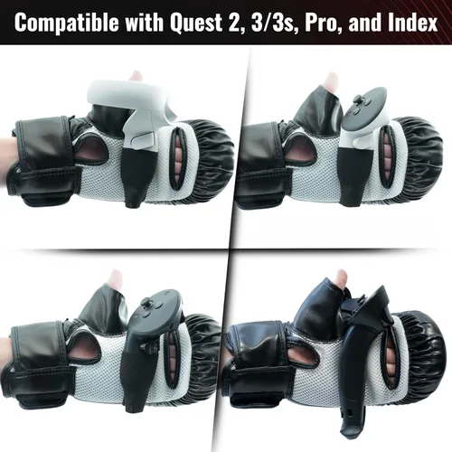 Vista 4 de DeadEyeVR Ultimate Boxing Gloves - Versión actualizada y modelo mejorado VR guantes de boxeo accesorio controlador para emoción de la lucha FitXR
