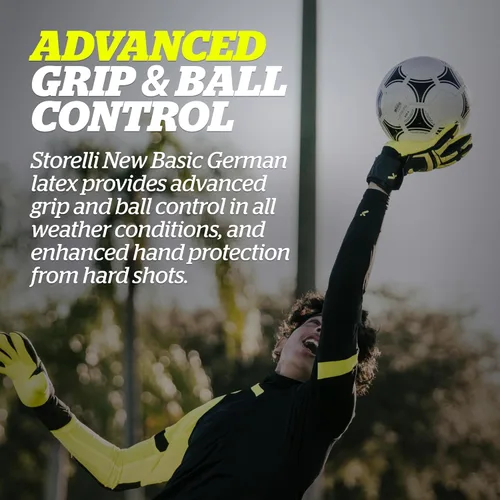 Vista 5 de Storelli Gladiator 3 GK Gloves High-Impact Hand Protection with Removable Finger Spines, Premium Hand Grip for Soccer Goalies