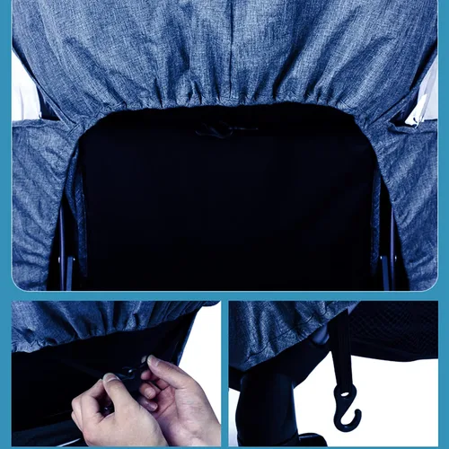 Vista 4 de Funda universal para la lluvia, transpirable, protector contra el clima, reutilizable, fácil instalación, cochecitos, accesorios, cochecitos
