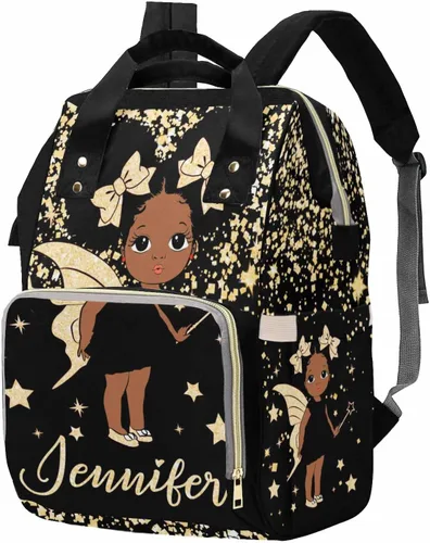 Vista 36 de M YESCUSTOM Bolsa de pañales personalizada con nombre para mamá, mujer, esposa, mochila personalizada, 0620-01, Mochilas Daypack