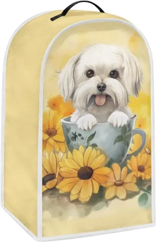 Vista 17 de doginthehole Cubierta antipolvo para licuadora de gatos negros, cubierta para electrodomésticos, resistente al polvo, con mango superior