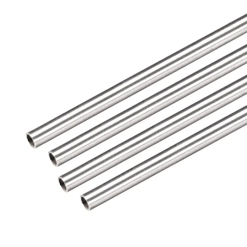 uxcell 4 tubos de tubo capilar de acero inoxidable 304 de 0.087 in de identificación de 0.126 in de diámetro exterior de 11.811 in de longitud de