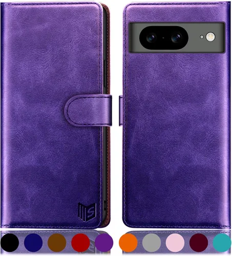 Vista 9 de SUANPOT Funda tipo cartera para Google Pixel 8 5G con bloqueo RFID, tarjetero de crédito, funda protectora de piel sintética con tapa para mujeres