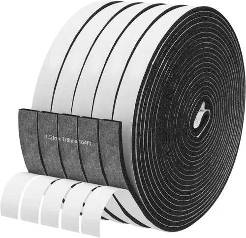 Vista 22 de Cinta aislante de espuma autoadhesiva Storystore, resistente a la intemperie de 1 x 1/8 x 16,5 pies para puertas y ventanas, sello de puerta a