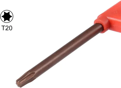 Vista 3 de uxcell Destornillador Torx, llave inglesa T20 S2 con mango de bandera de estrella, 10