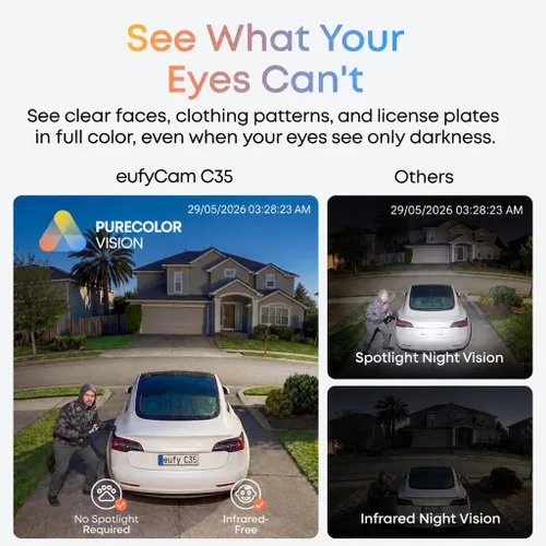 Vista 3 de eufy Security eufyCam C35 - Kit de 4 cámaras, cámara inalámbrica para Negro
