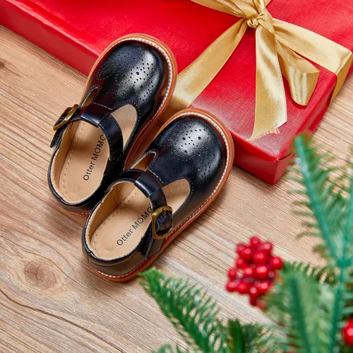 Vista 4 de Otter MOMO Vestido de uniforme escolar con tirantes en T para niña Mary Jane Flat