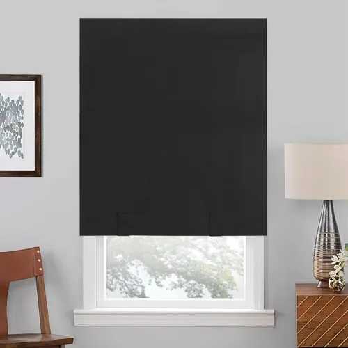 Vista 134 de NICETOWN Cortinas 100% opacas para puerta francesa, cortinas de privacidad para ventana, persianas de oscurecimiento de habitación de 25 x 64