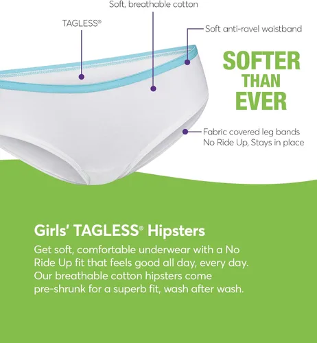 Vista 3 de Hanes - Calzones surtidos para niñas y niñas pequeñas