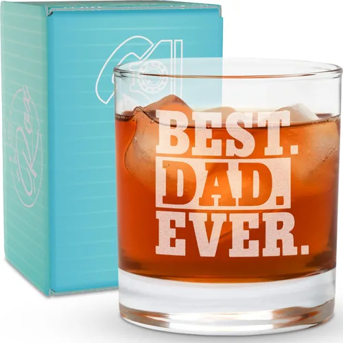 Vista 10 de Regalos de whisky para papá, vaso de whisky grabado "Make it a Double" de 11 onzas, regalo del día del padre, regalos de cumpleaños para papá