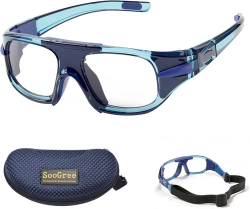 Vista 16 de SooGree Gafas Deportivas de Squash y Racquetball, Gafas de Baloncesto, Correa Ajustable, Resistente al Impacto 8035 negro