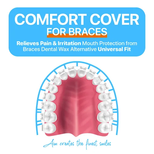 Vista 7 de AIM Protector de labios transparente para aparatos ortopédicos con funda de transporte, fundas cómodas, alternativa a la cera, protector de dientes