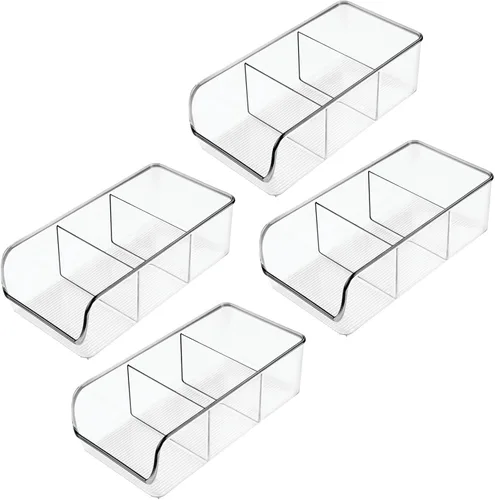Vista 4 de mDesign LinusD55Packs., paquete de de 4, Transparente
